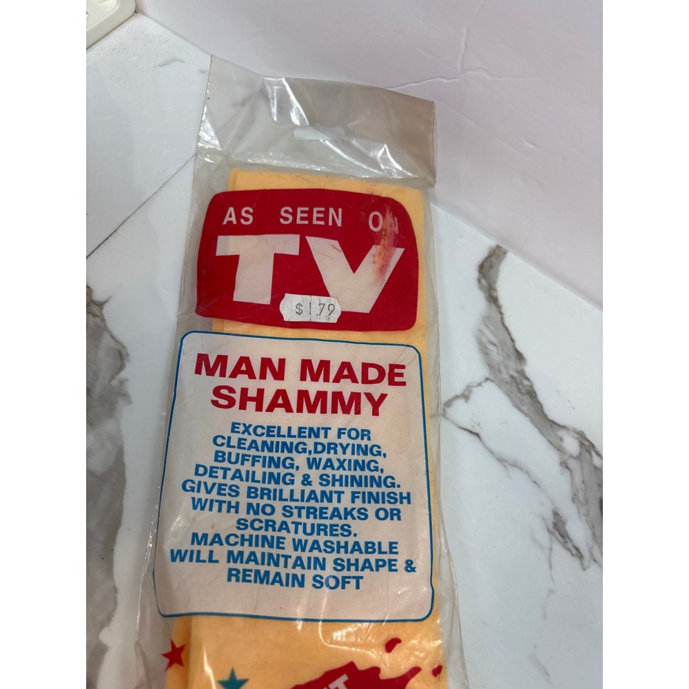 Vintage As Seen On TV Man Made‎ Shammy Cleaning Cloth West Germany 20x13.5